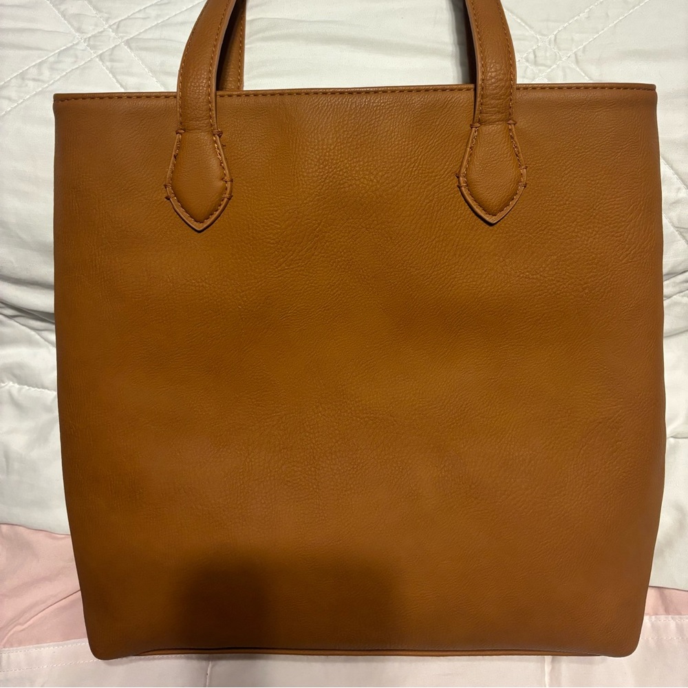 Brown tote bag